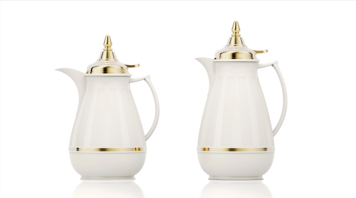 Arabic Gold Pink Glass Serveware Trend 2025- pink glass coffee pot