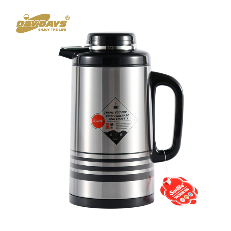 DAYDAYS 1.0L THERMOS COFFEE & TEA POT GLASS LINER VACUUM FLASK