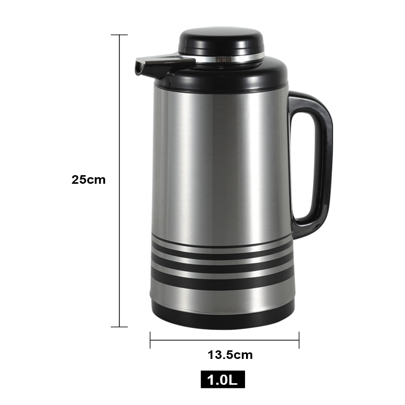Sunlife 1.0L Stainless Steel Body with Glass Refill Thermos Vacuum Flask Coffee Tea-2