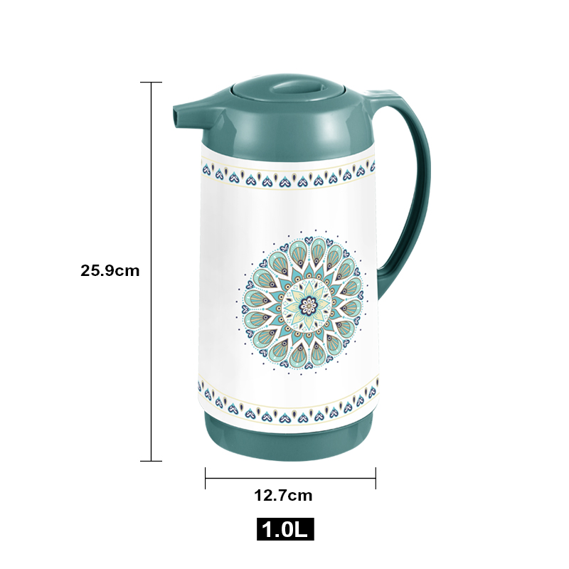 Sunlife Classic 1.0L Coffee Pot New Pattern Food Grade Metal Body Glass Liner vacuum flask-1