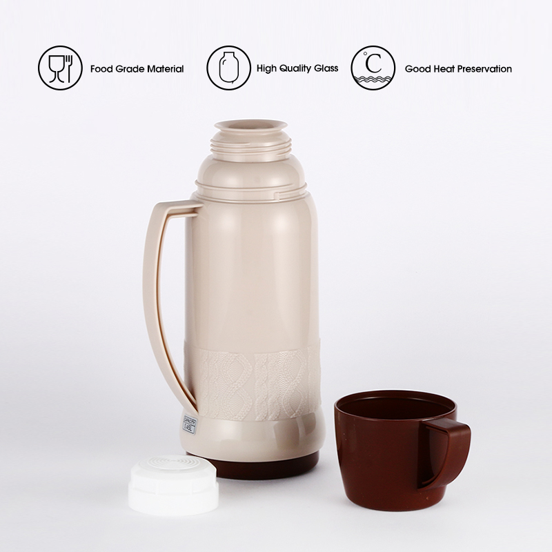 450ml Good Quality New Design PP Plastic Body Glass Refill Thermos jug vacuum flask-4