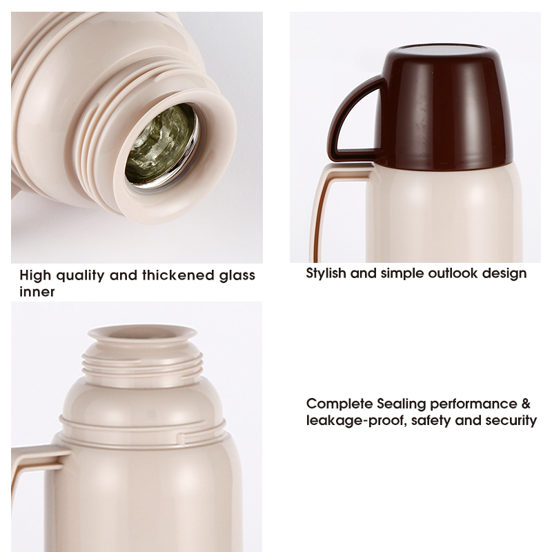 450ml Good Quality New Design PP Plastic Body Glass Refill Thermos jug vacuum flask-3
