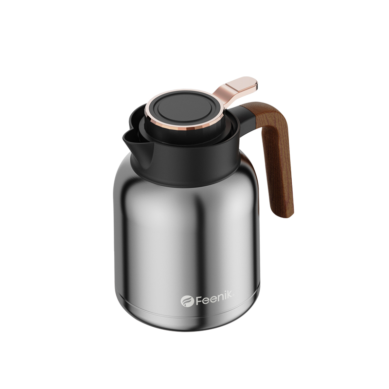 Veley offers double wall stainless steel coffee pots made of 201 stainless steel inside and out.