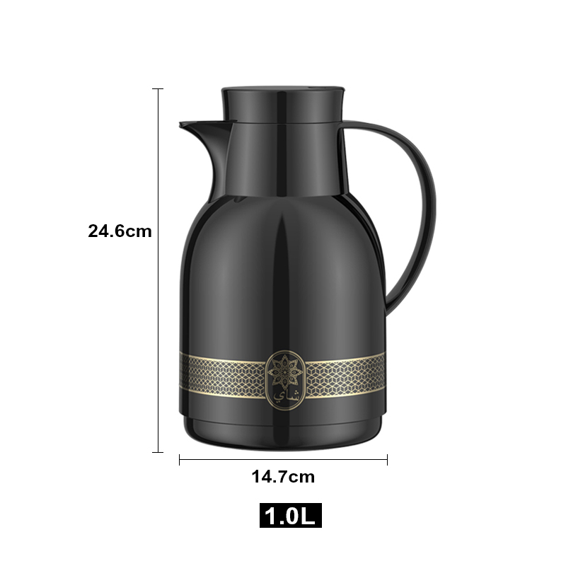 Sunlife Vacuum Flask 1.0L PP Body Thermo Coffee Jug Press Button Lid Arabian Coffee Pot-1