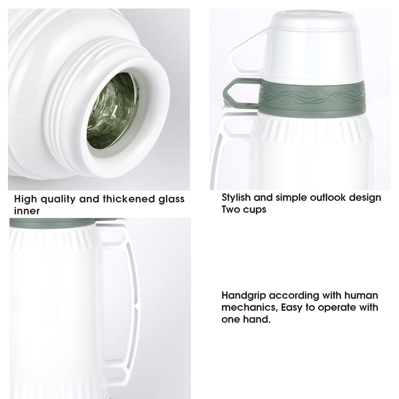 Daydays 1000ml Original Design PP food grade Plastic Body Glass Refill vacuum flasks Thermos jug-3