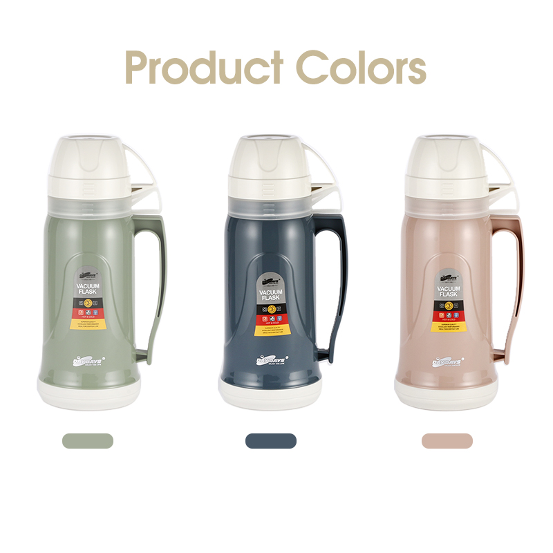 Daydays 1000ml Patented Design Food Grade PP Plastic Body Glass Inner Thermos jug vacuum flask-1