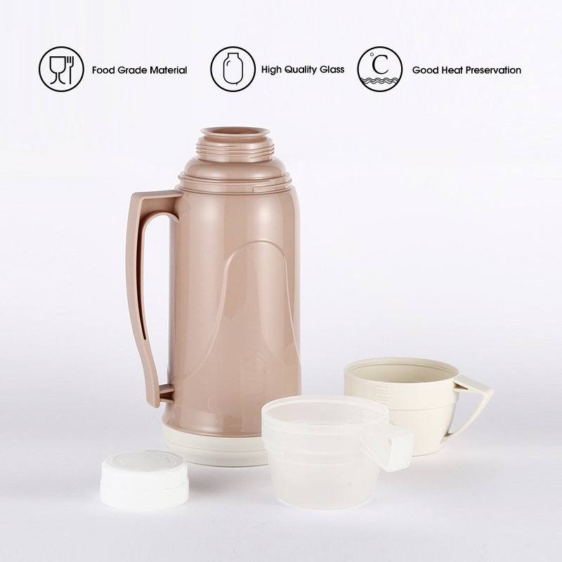 Daydays 1000ml Patented Design Food Grade PP Plastic Body Glass Inner Thermos jug vacuum flask-4