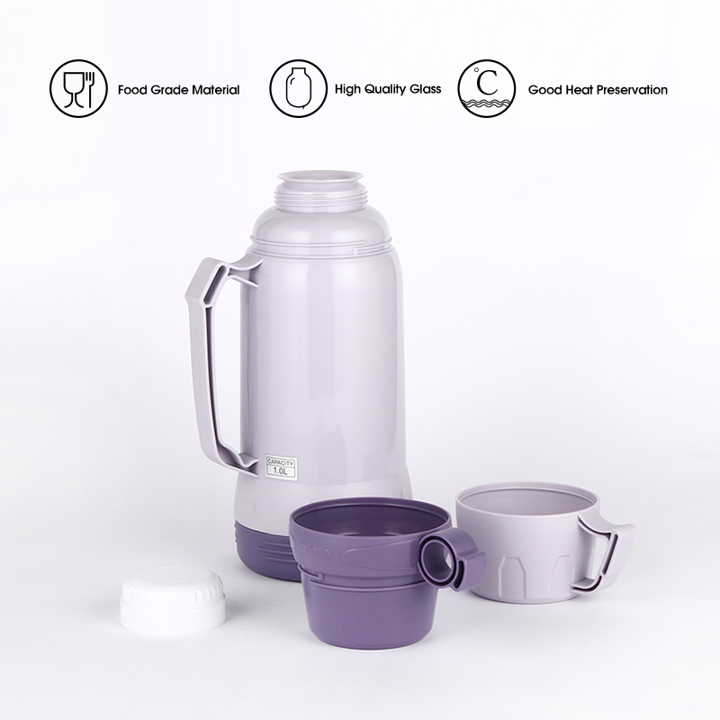 2023 hot selling reasonable price PP material 1.0L white glass vacuum flasks-4