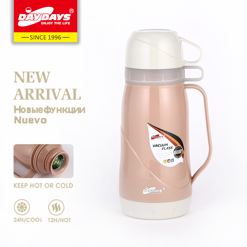 Daydays 1000ml Patent Design Portable Customized Color Available Pink Glass Thermos vacuum flask-5