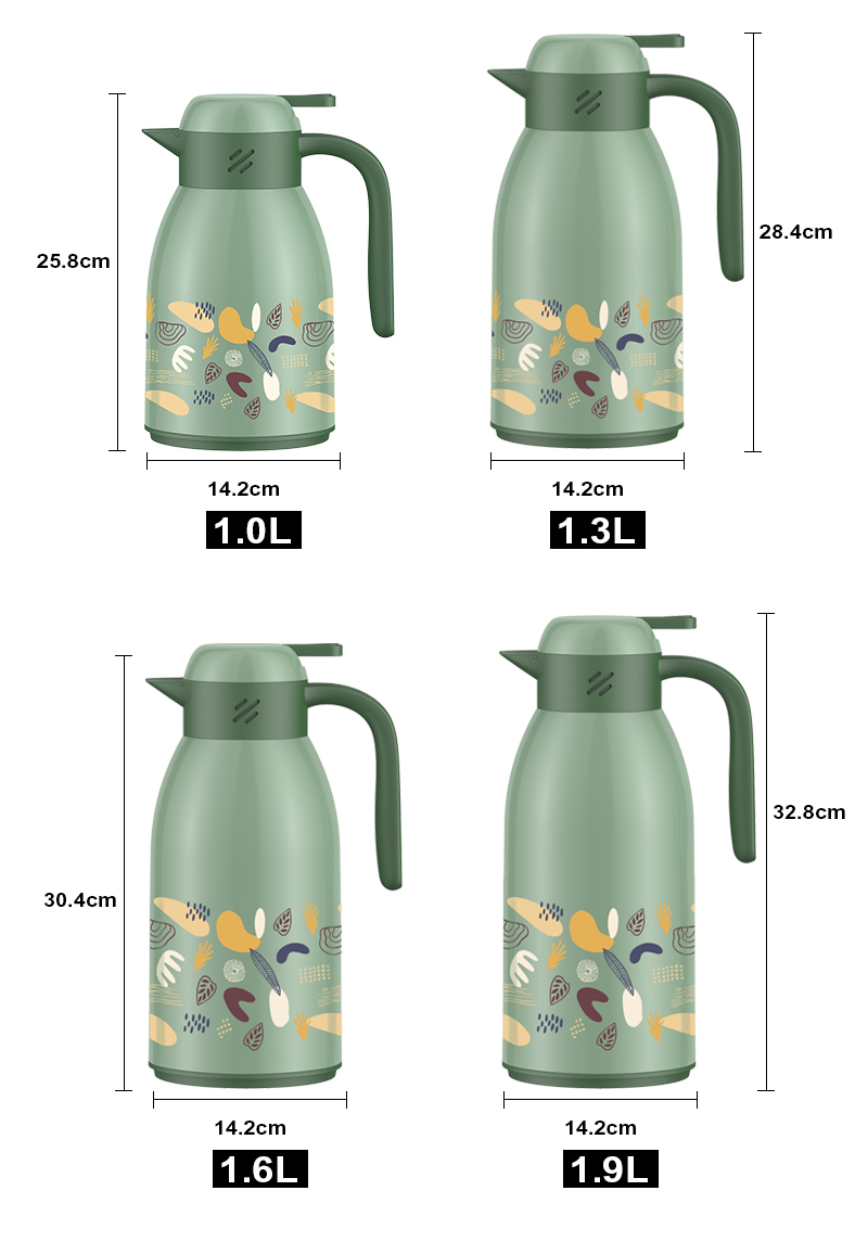 Sunlife 1000ml Modern Style Fashion Color Thermo Coffee Pot Press Button Kettle vacuum jug-1