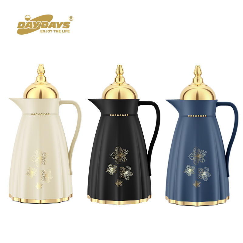 Taste the Middle Eastern style and enjoy coffee – 1.0L electroplated coffee pot with lid and skirt-3