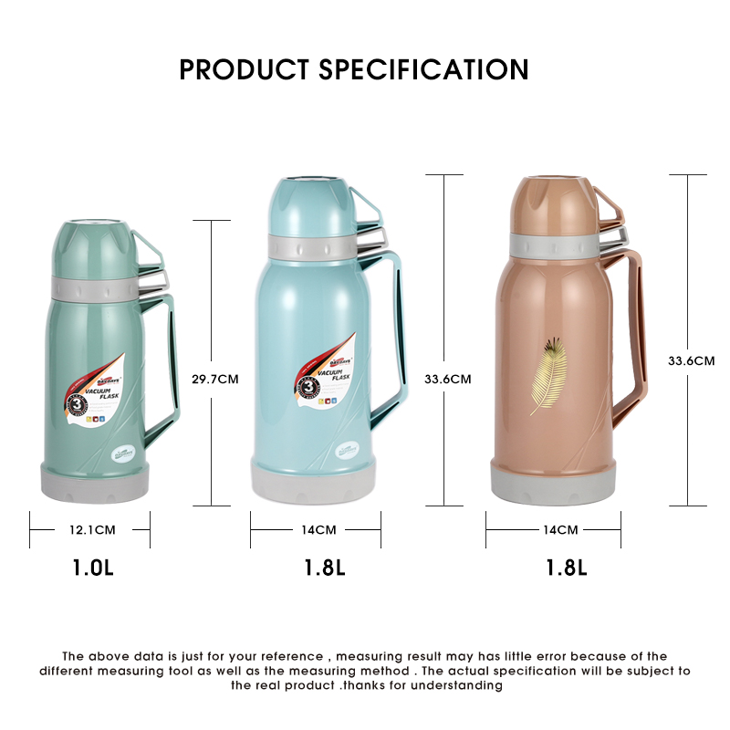 Daydays 1000ML Fashion Design Hot Selling Wholesale Glass Refill Thermos jug vacuum water flask-2