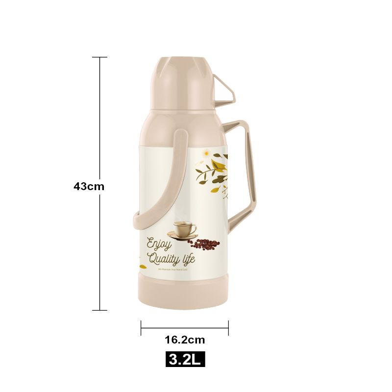 Sunlife Large capacity factory Glass Refill Metal thermos bottle press button vacuum flask-1