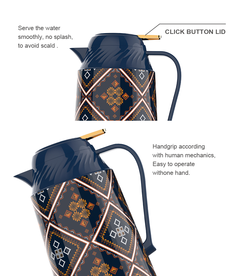 New Item Iron Material Body Glass Liner Inside thermal jug vacuum flask-2