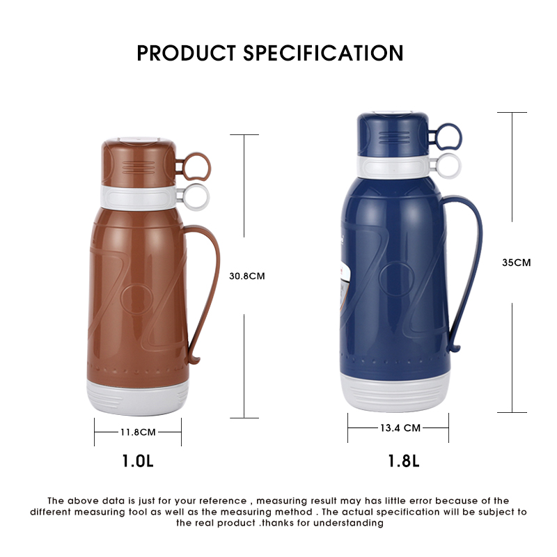 Daydays 1000ml Big Capacity Travel Special Design Glass Refill Thermos vacuum water flask-2