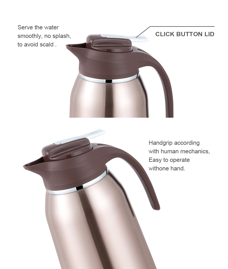 Sunlife Coffee Pot Stainless Steel 1.0L Glass Liner Thermal jug vacuum flask-2