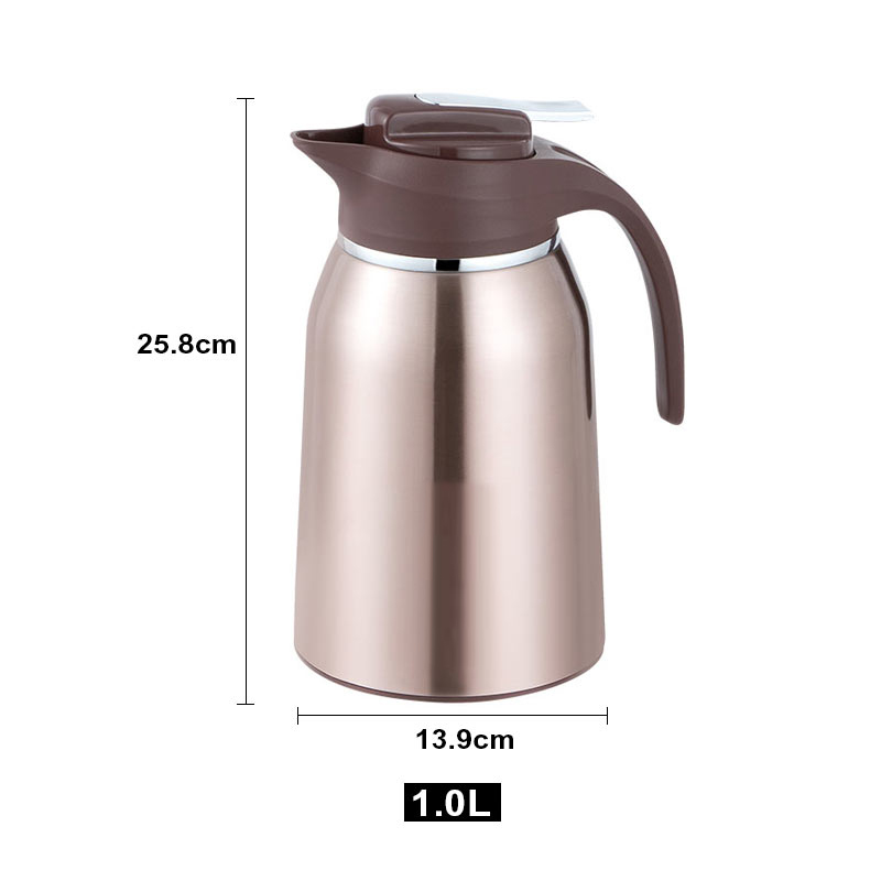 Sunlife Coffee Pot Stainless Steel 1.0L Glass Liner Thermal jug vacuum flask-1