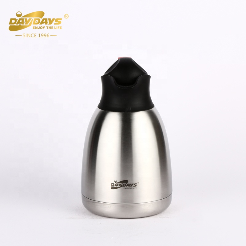 Sunlife hot selling Design High Quality Double Wall Metal Vacuum Flask Coffee Jug With Plastic Handle-4