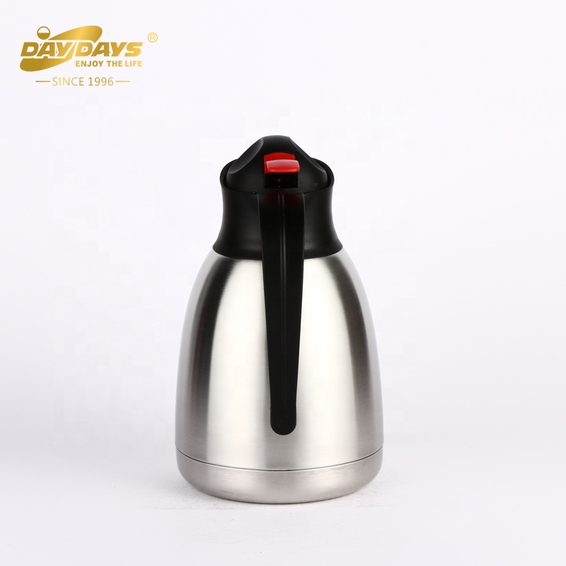 Sunlife hot selling Design High Quality Double Wall Metal Vacuum Flask Coffee Jug With Plastic Handle-5