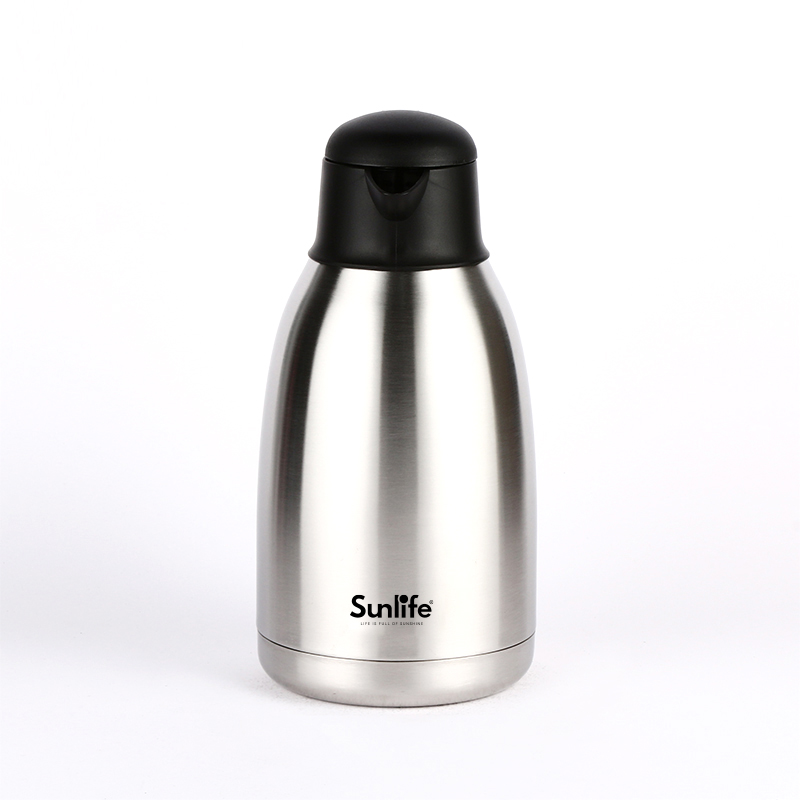 Sunlife Fast Delivery 2000ml Push Botton Lid Double Wall Stainless Steel Metal Thermal Jug-4