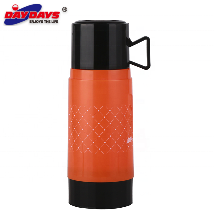 Daydays Fashion Design 1000ml Portable thermos bottle plastic body tea cup good price vacuum flask with glass refill-5