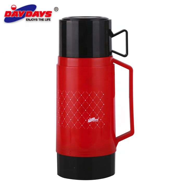 Daydays Fashion Design 1000ml Portable thermos bottle plastic body tea cup good price vacuum flask with glass refill-6