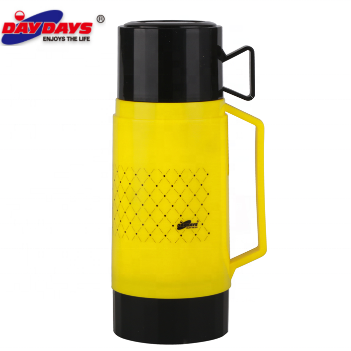 Daydays Fashion Design 1000ml Portable thermos bottle plastic body tea cup good price vacuum flask with glass refill-7
