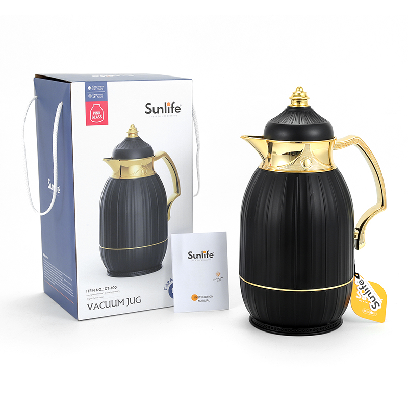 New Arrival 1.0L Arabic coffee pot Pink glass vacuum flask fashion arabian coffee pot-8