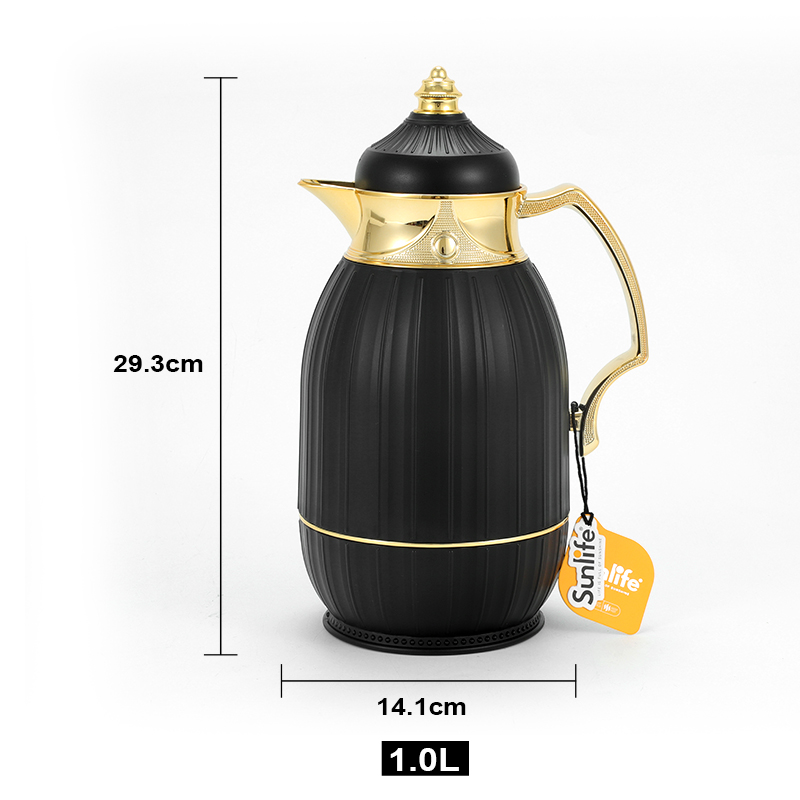 New Arrival 1.0L Arabic coffee pot Pink glass vacuum flask fashion arabian coffee pot-1