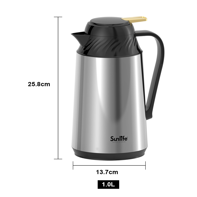 Sunlife Stainless Material Body Glass Liner Inside thermal jug vacuum flask-2