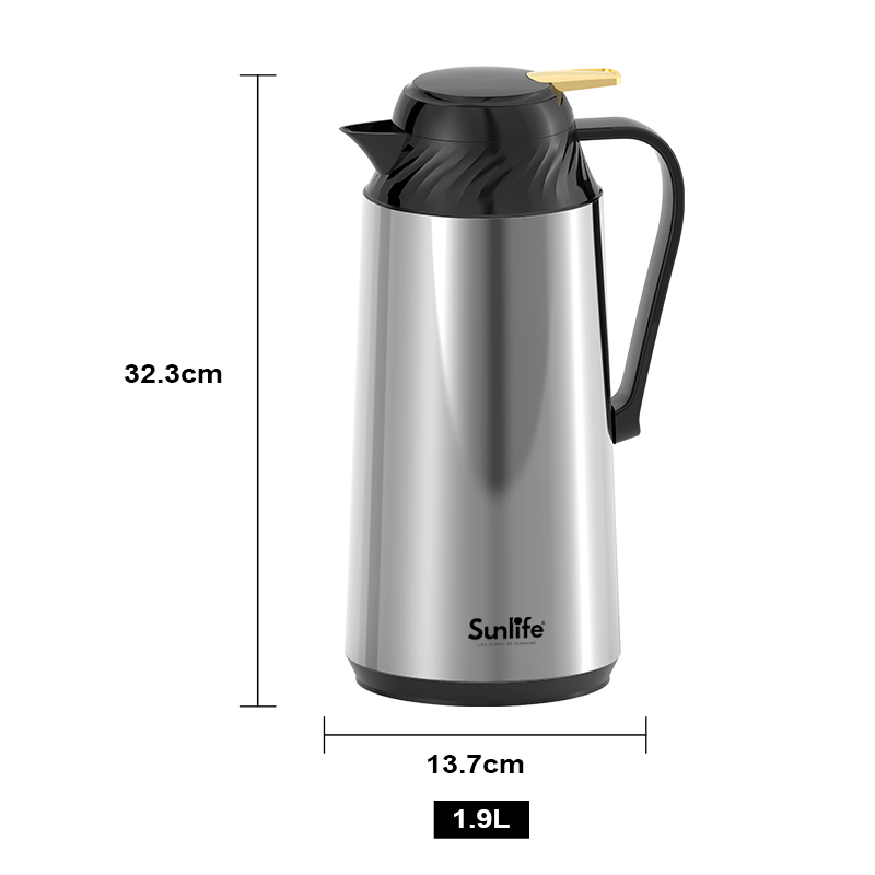 Sunlife Stainless Material Body Glass Liner Inside thermal jug vacuum flask-4