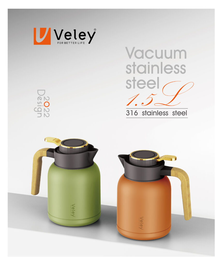 Veley high quality vacuum jug double-wall stainless body arabic coffee pot-8