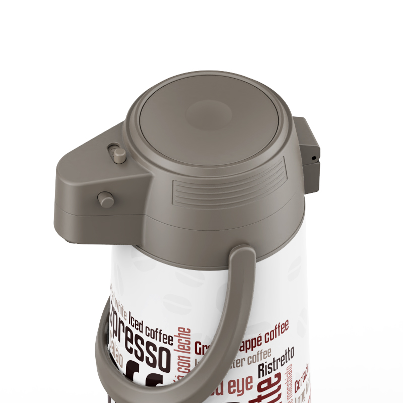 Sunlife Vacuum Flask Fashion Color Pattern Air Pump Pot Glass Liner Coffee Pot-2