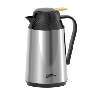 Veley's stainless steal body coffee pot with glass liner have simple and generous appearance.