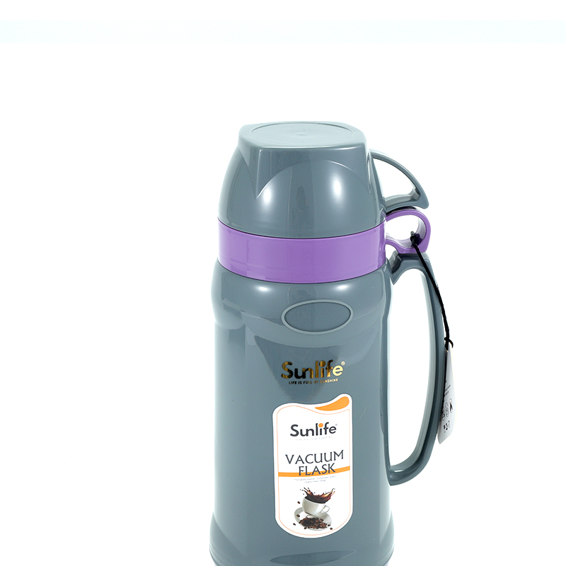 Sunlife Hot-selling stock 1L PP plastic body vacuum Flask with glass refill-3