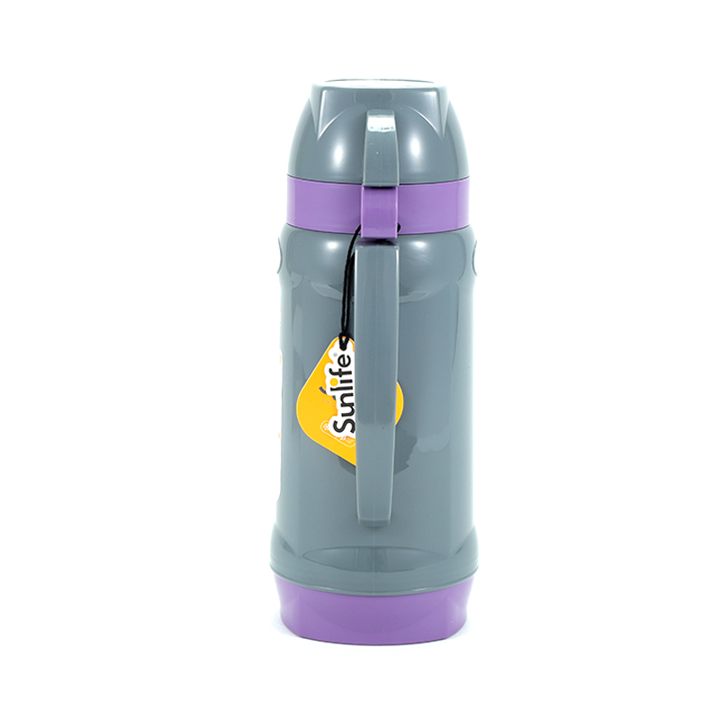 Sunlife Hot-selling stock 1L PP plastic body vacuum Flask with glass refill-2