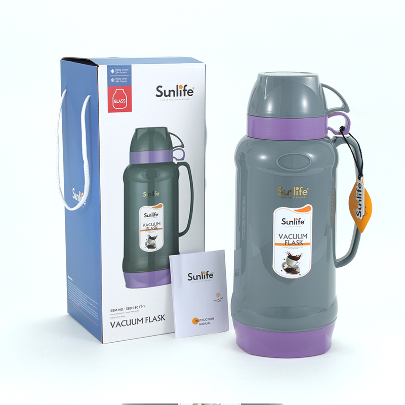 Sunlife Good quality 1.8L PP plastic body vacuum Flask with glass refill-8