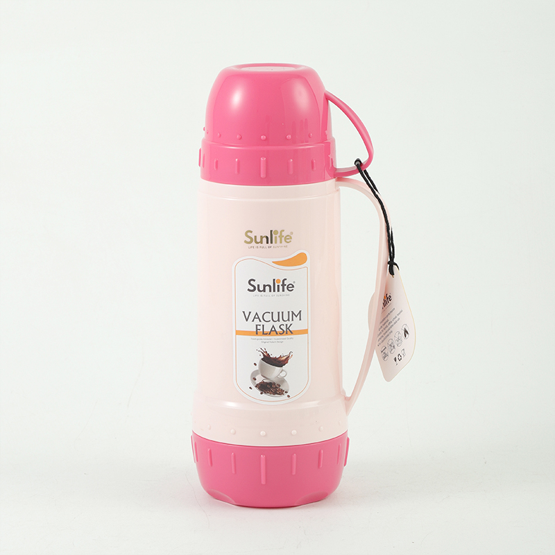 Sunlife high quality 450ml PP plastic body vacuum Flask with glass refill-8