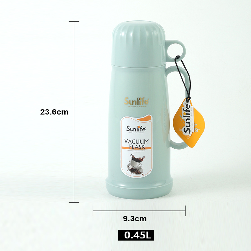 Sunlife 0.45L  PP plastic body cheap price vaccum Flask with glass refill-1