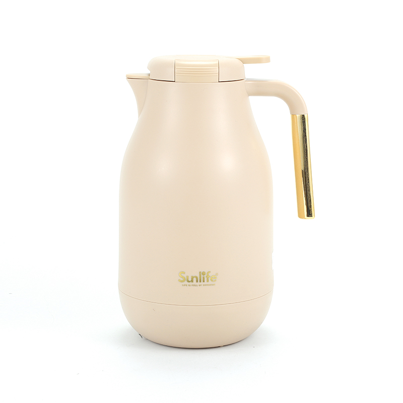 Sunlife Thermos Kettle Plastic Body Arabian Coffee Pot Pink Glass Refill-6