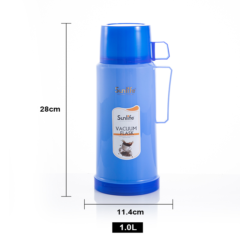 Sunlife pp plastic body 1000ml Glass refill inside vacuum Flask-1