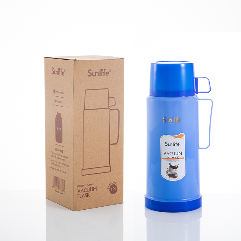 Sunlife pp plastic body 1000ml Glass refill inside vacuum Flask-11