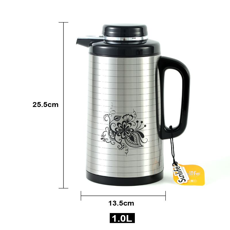 Sunlife 1.0L Stock Stainless Steel Body with Glass Refill Thermos Vacuum Flask-1