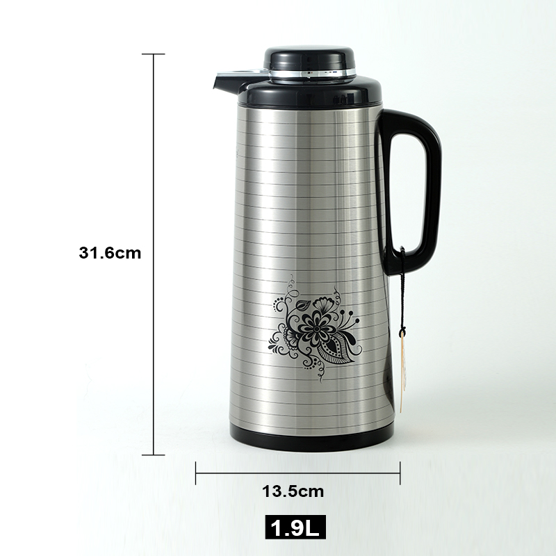 Sunlife 1.9L Stock Stainless Steel Body with Glass Refill Thermos Vacuum Flask-1