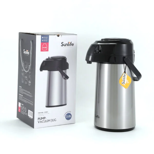 1 White Glass Air Pot Vacuum Flask